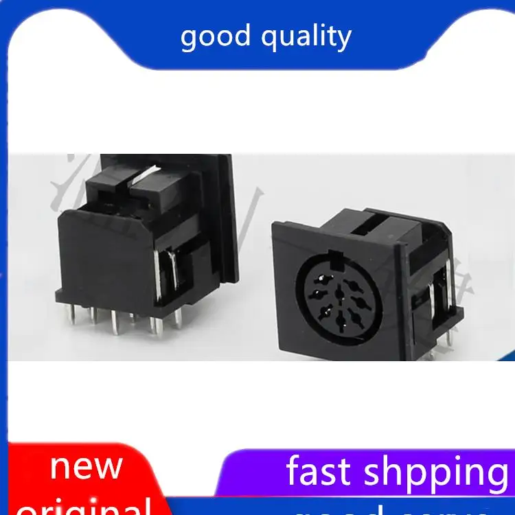 10pcs original new DS-8-04a square SD terminal connector large 8-core 10 pin socket 8PIN pin DIN female base