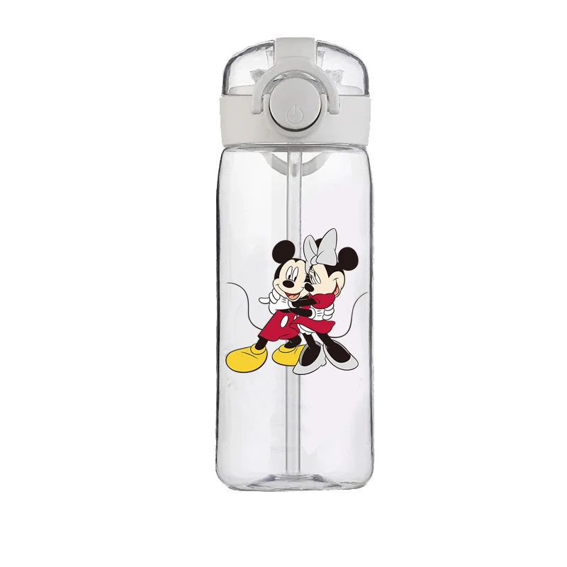 Disney Mickey Mouse Couple Cartoon Straw Cup Boys and Girls Student Drop-Resistant New Summer Water Glass Good-Looking Portable