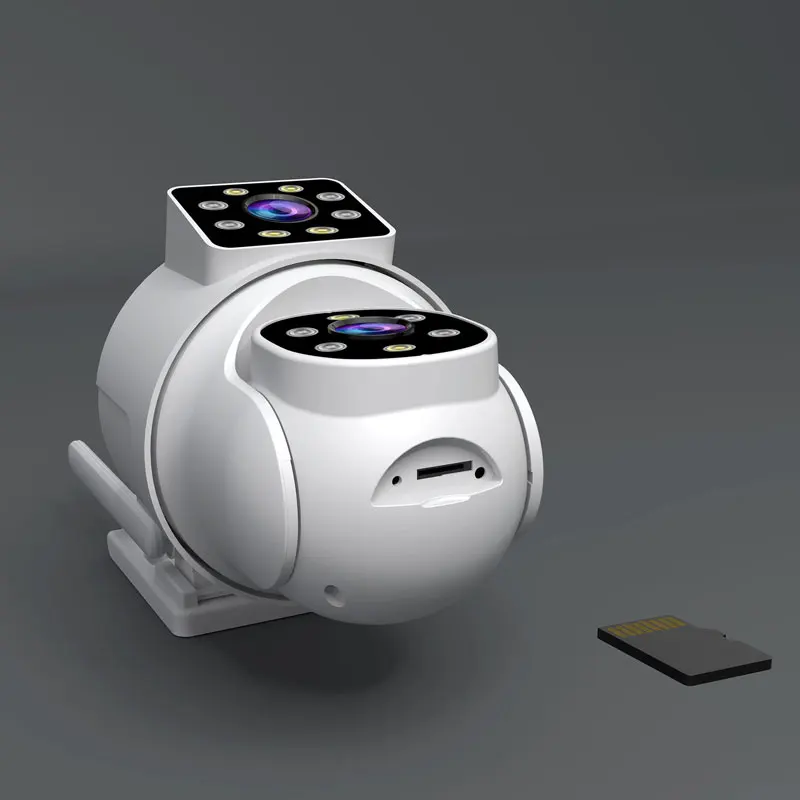 SriHome 2MP Wifi cámara PTZ SH063 lente Dual pantalla exterior inalámbrico seguridad IP seguimiento automático cámara de vigilancia de calle