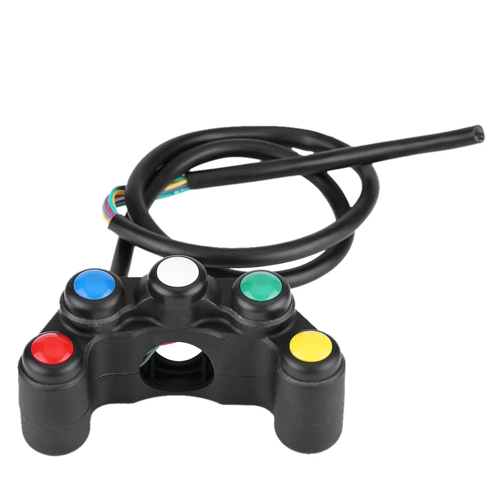 Plastic Motorcycle Handlebar Switch 22mm Diameter Black Headlight ON OFF Switch Universal Fog Light Switch Handlebar Control Fix