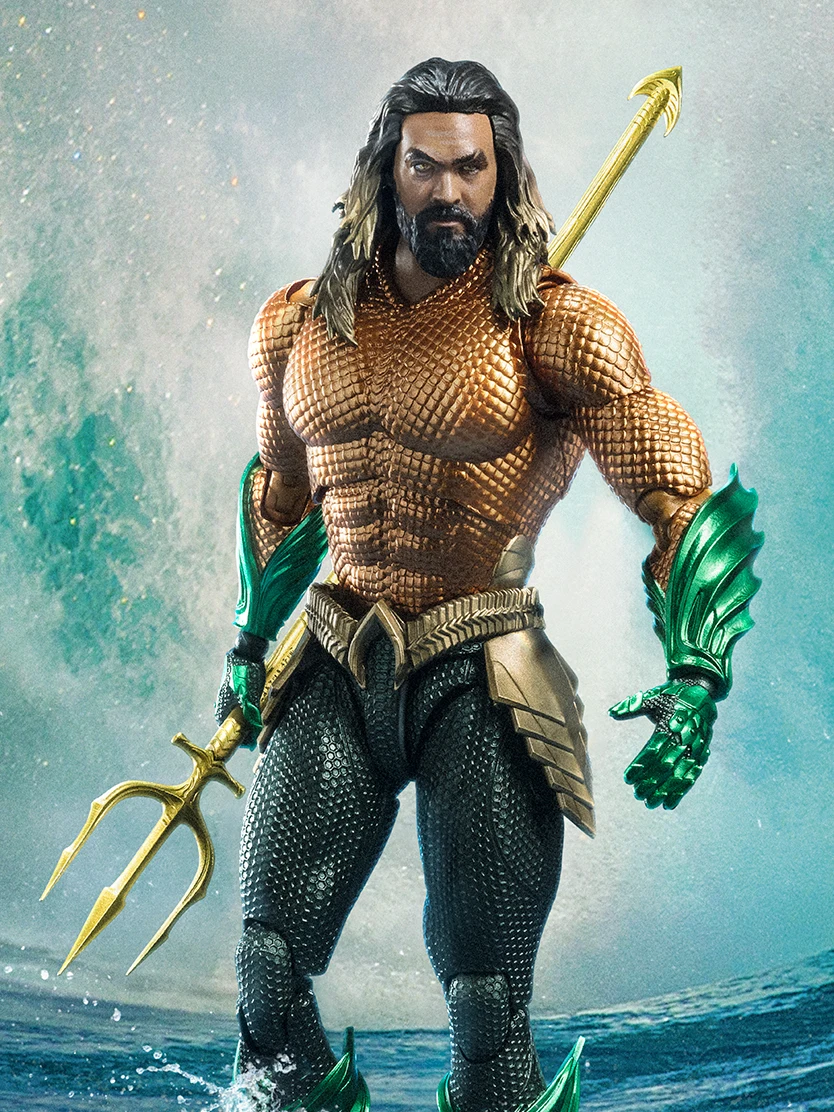 Bandai Original S.H.Figuarts Marvel Aquaman 2 The Lost Kingdom Arthur Joseph Curry Action Figures  Collectible Model Ornaments