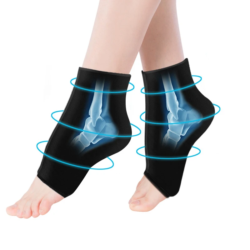 Reusable ankle brace ice pack, hot and cold, flexible gel beds, foot cooling aid, sports injury pain relief, ankle support