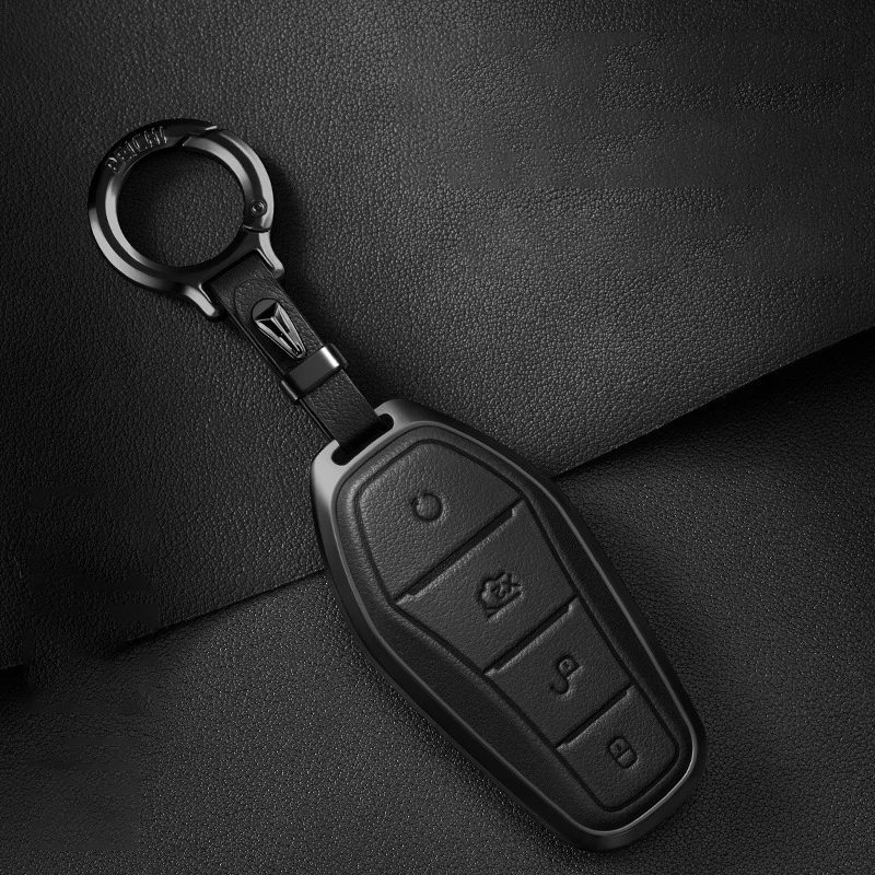 

Metal Car Remote Key Cover Case Holder shell Keyring Fob For BYD ATTO 3 Atto 8 Song Plus Pro Shark 6 Tang Han Seal U Sealion 5