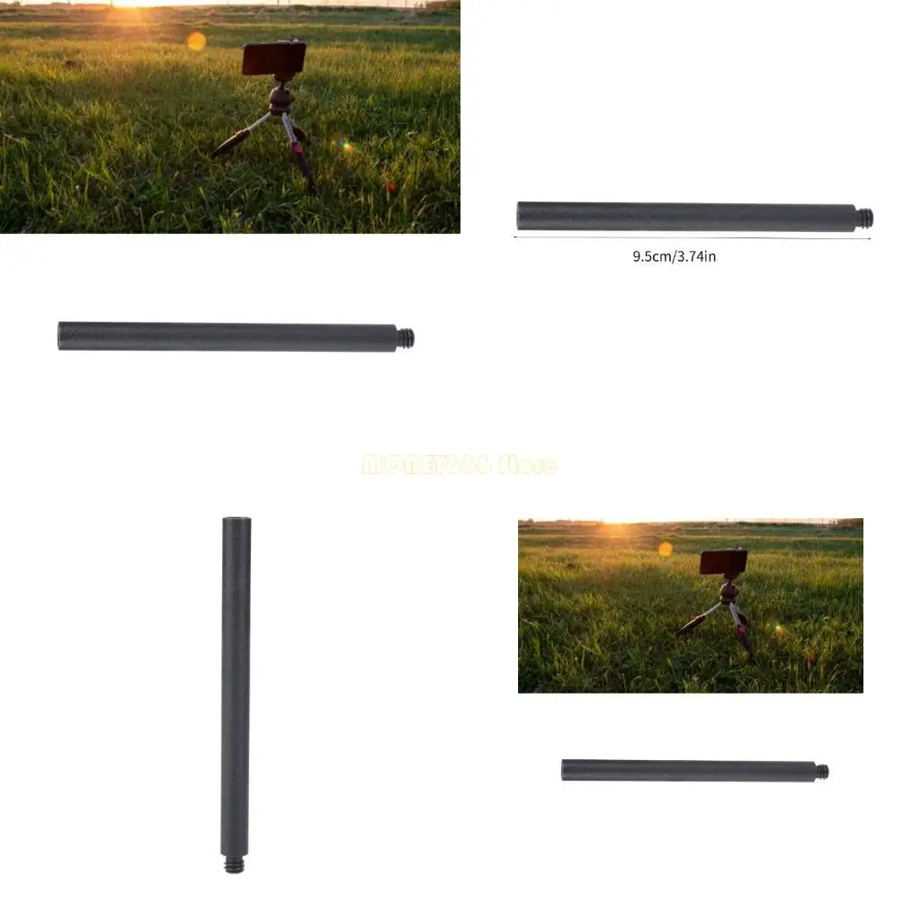

F62C Aluminum 1/4 Connectors Extension Bar Mount Rod Lightweight Extension Poles for Camera Fill Light Phones Tablets Stand