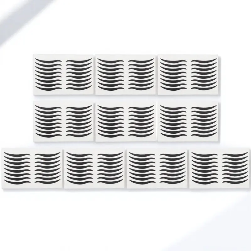 80 Pares de Pegatinas de Delineador de Ojos Negras, Pegatinas Temporales de Maquillaje de Ojos, Delineador de Ojos a Prueba de Agua para Fiestas y Actuaciones en Escenario