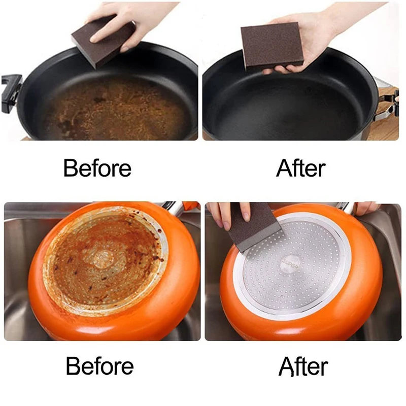 Magic Sponge Eraser Rust Remover Brush Household Cleaning Tools Carborundum Sponge Emery Descaling Clean Rub Pot Emery Cleaner