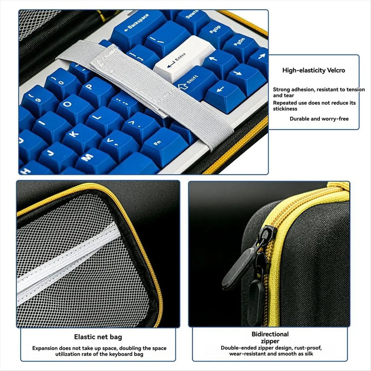 

Чехол для хранения клавиатуры A46U из EVA-материала, жесткий, портативный, утолщенный, большой емкости, защитный кейс для механических клавиатур