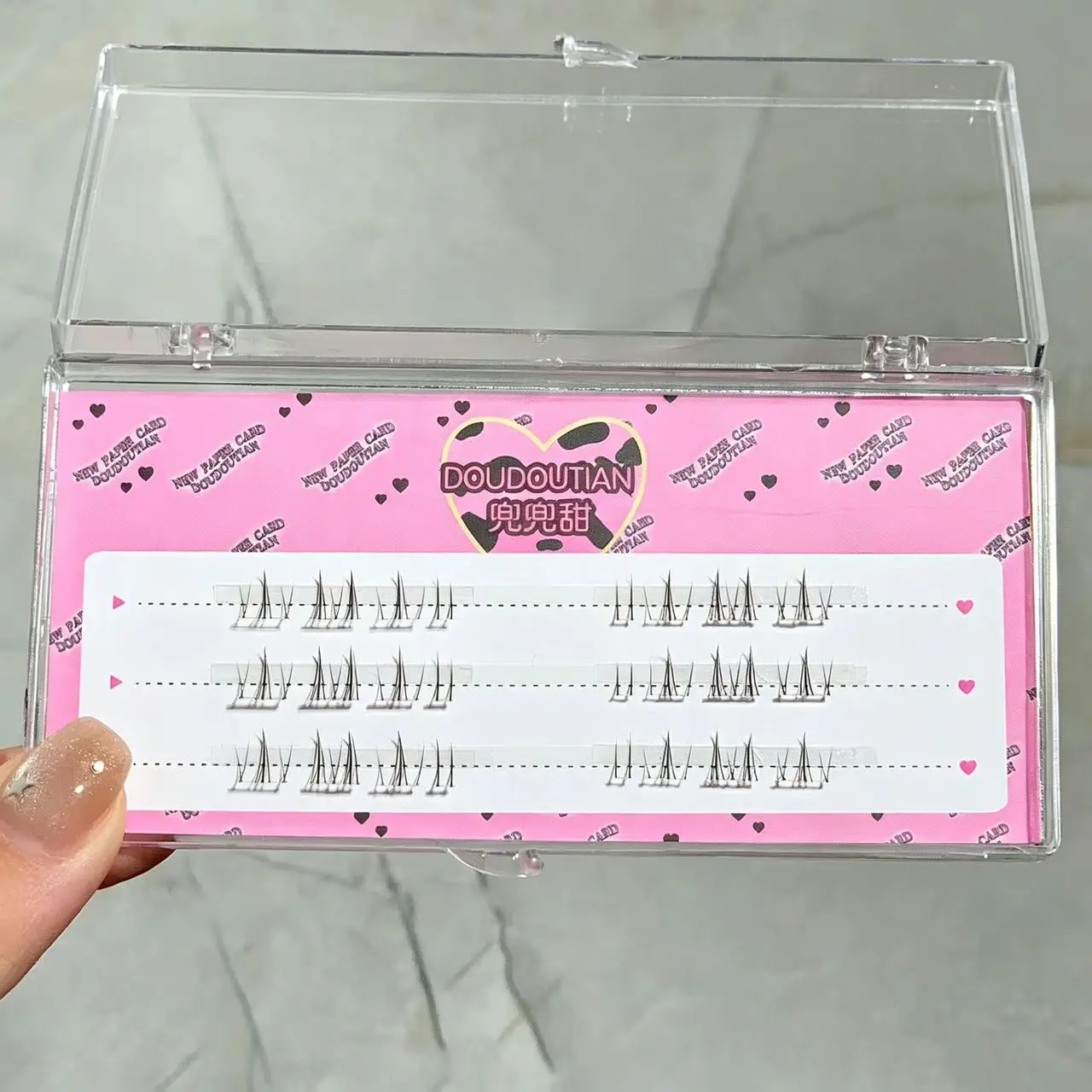 Doudoutian Cool Desire Mixed Race Individual Lower Lashes Multi Layered Camera Friendly Natural Cluster Lashes