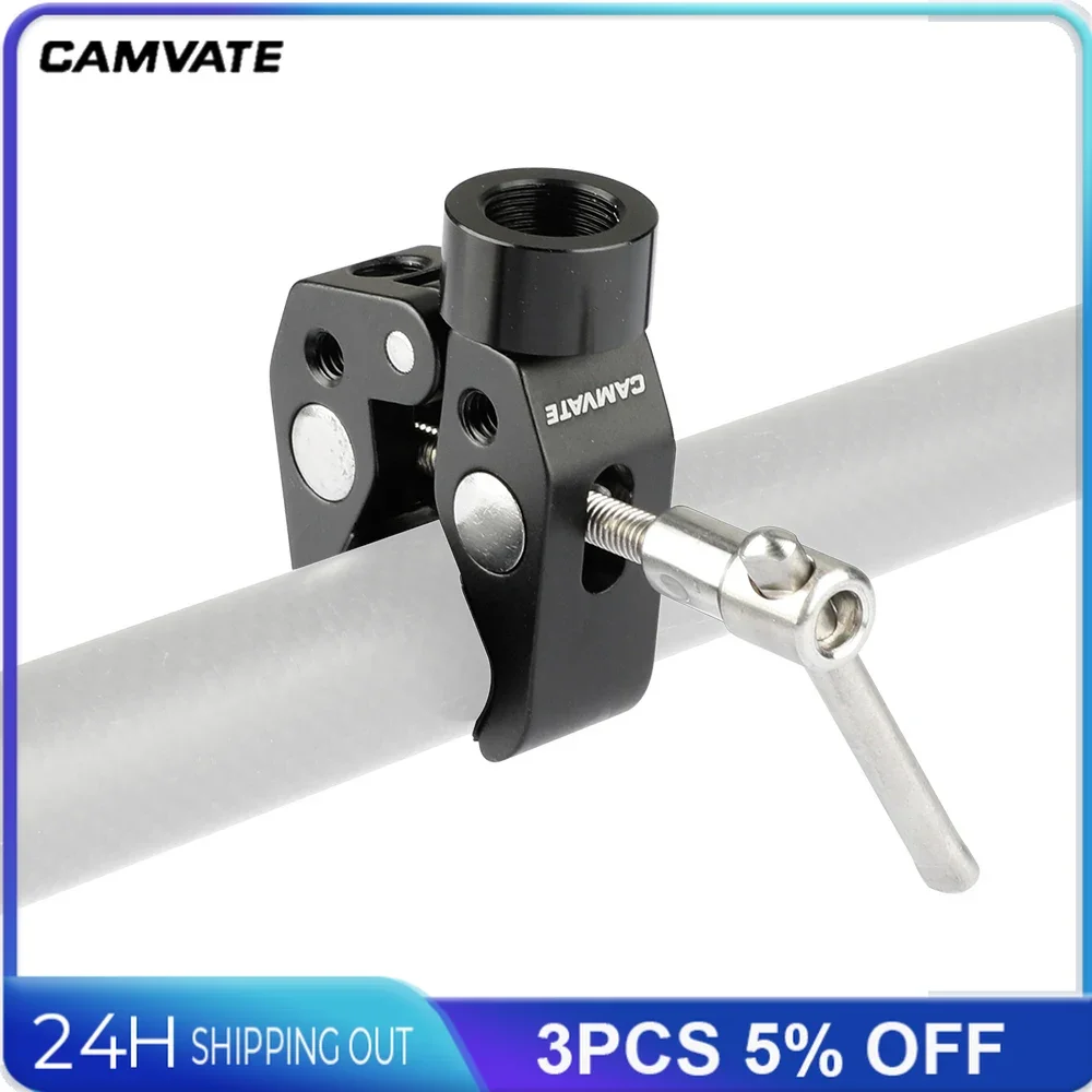 Clip per pinze a pinza Super granchio multiuso CAMVATE con adattatore da 1/4 "maschio a 5/8" femmina per viti a testa zigrinata per supporti/supporti per microfono