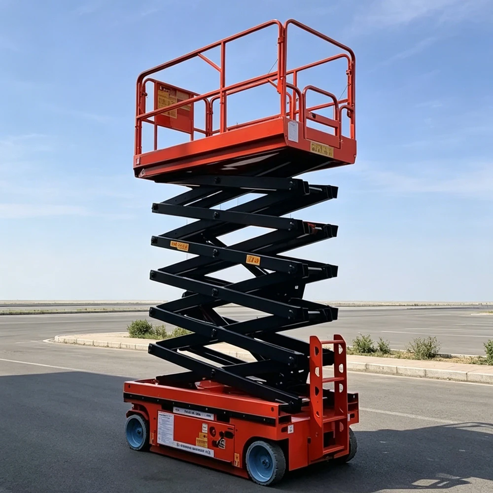 Electric Lifting Platform Mobile Self Propelled Hydraulic Electric Scissor Lift For Aerial Work Heavy Duty Stable Lifting