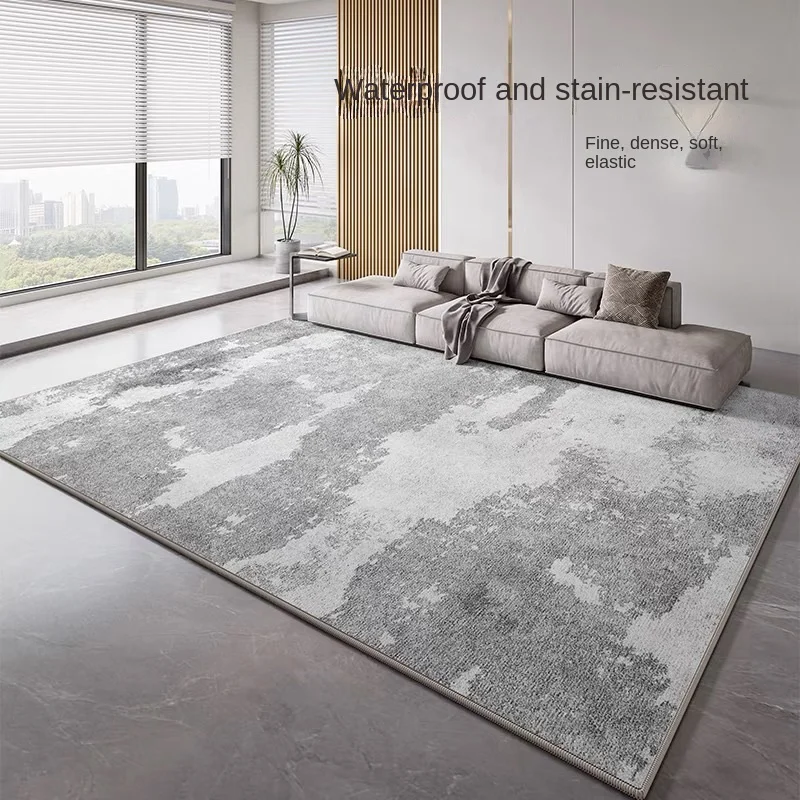 VIKAMA Living Room Large Area Crystal Velvet Carpet Minimalist Grey Bedroom Decor Mat Balcony Comfortable Soft Cloakroom Carpet