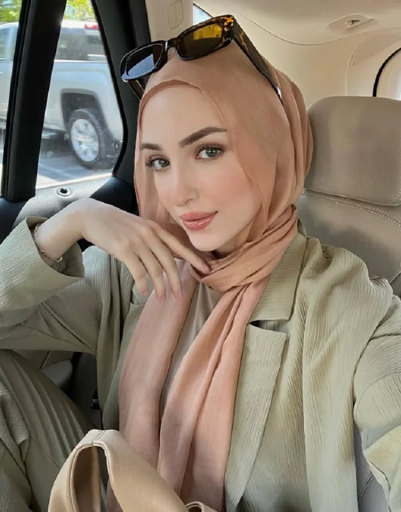 

Мусульманский хиджаб из хлопка и вискозы, однотонный головной платок, мягкая вискозная ткань, мусульманский тюрбан