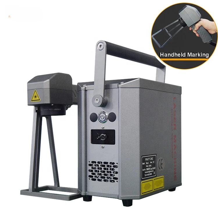 Pratt CNC Portable Mini 30w 50w Fiber Laser Marking Machine Handheld Gold and Silver Laser Engraving Machine