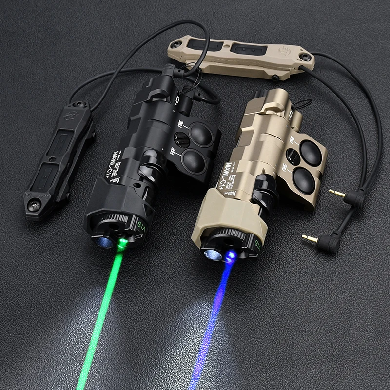 

WADSN Metal MAWL-C1 Red Green Blue Laser Mawl C1 IR Visible White LED Strobe Aiming Indicator Dual Pressure Switch 2.5MM Plug