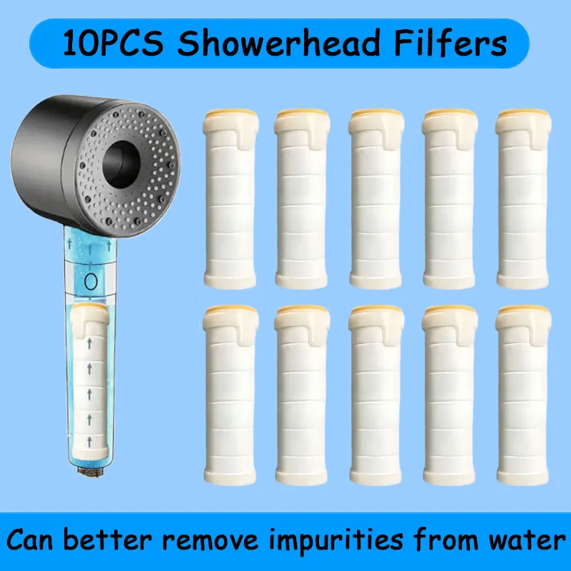 

10PCS Shower Filter, Large Area Filtration and Long Life Replacement Filter Element - High Quality PP Material, Provides Clean a