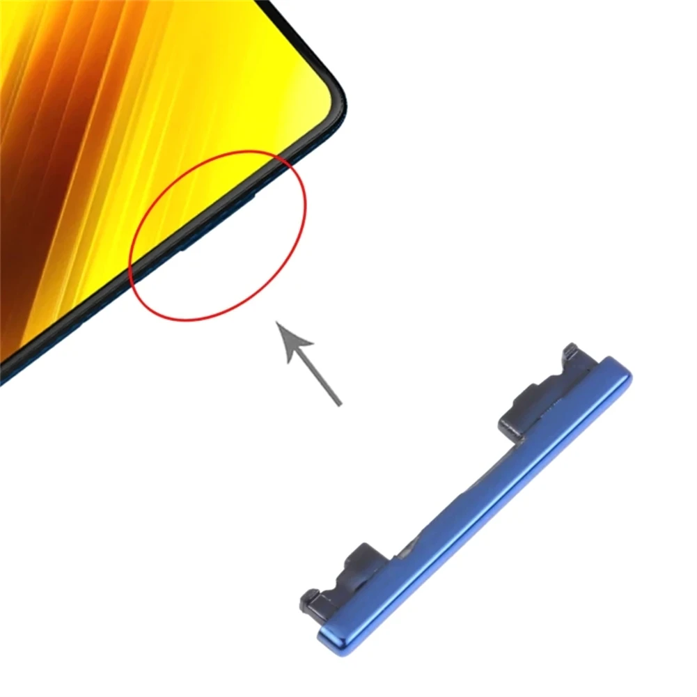 Kat Voor Xiaomi Poco X3 Nfc Telefoon Behuizing New Side Key Volume Knop Reparatie Vervanging Deel