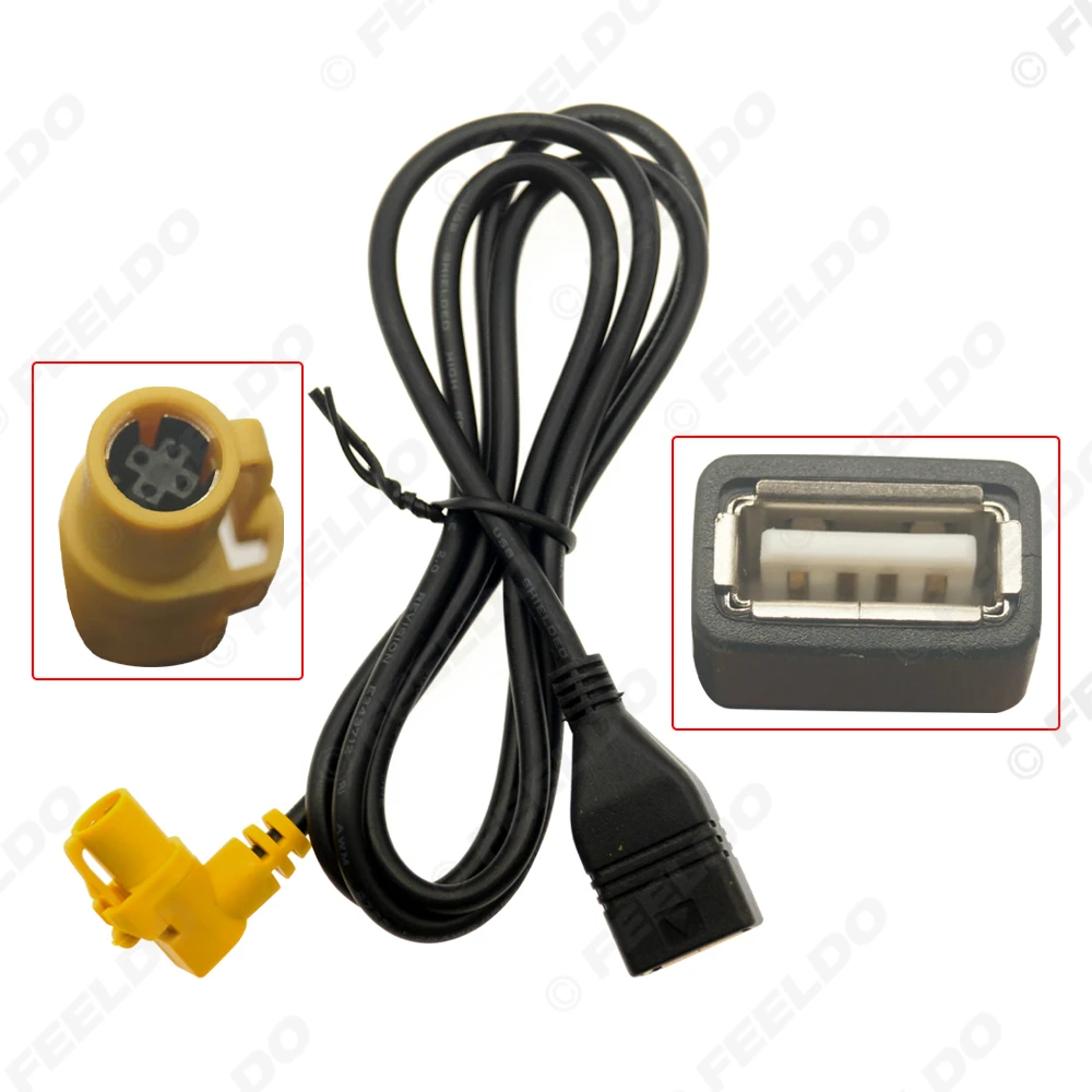 Car Round 4Pin CD Changer USB Cable Adapter For Volkswagen POLO Skoda Touran Magotan RCD510 RCD310 RNS315