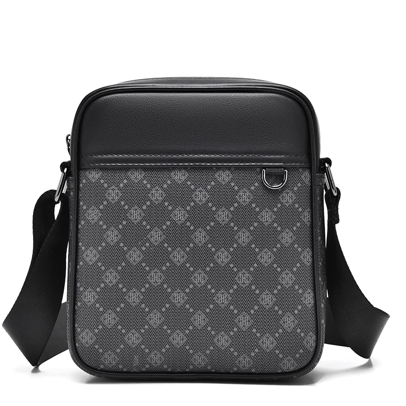 new Men's Casual Large Capacity Printed Single Shoulder Crossbody Bag Outdoor Portable Bag Fashionable Color Block Leisure Bag