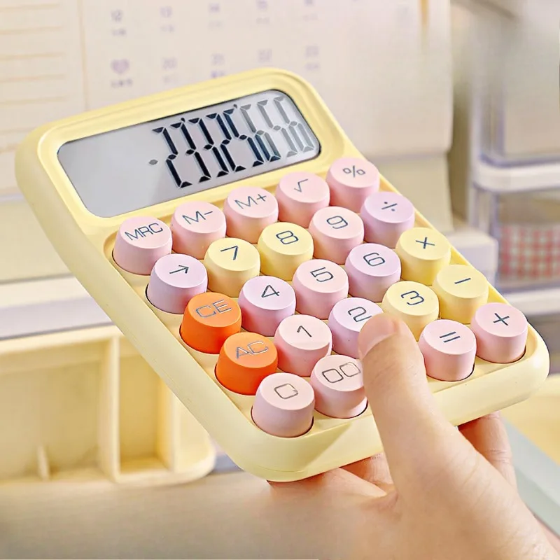 Lovely High Appearance Calculator for Students Office Cute Dopamine Style Design Fashionable Portable Stationery for Girls Daily