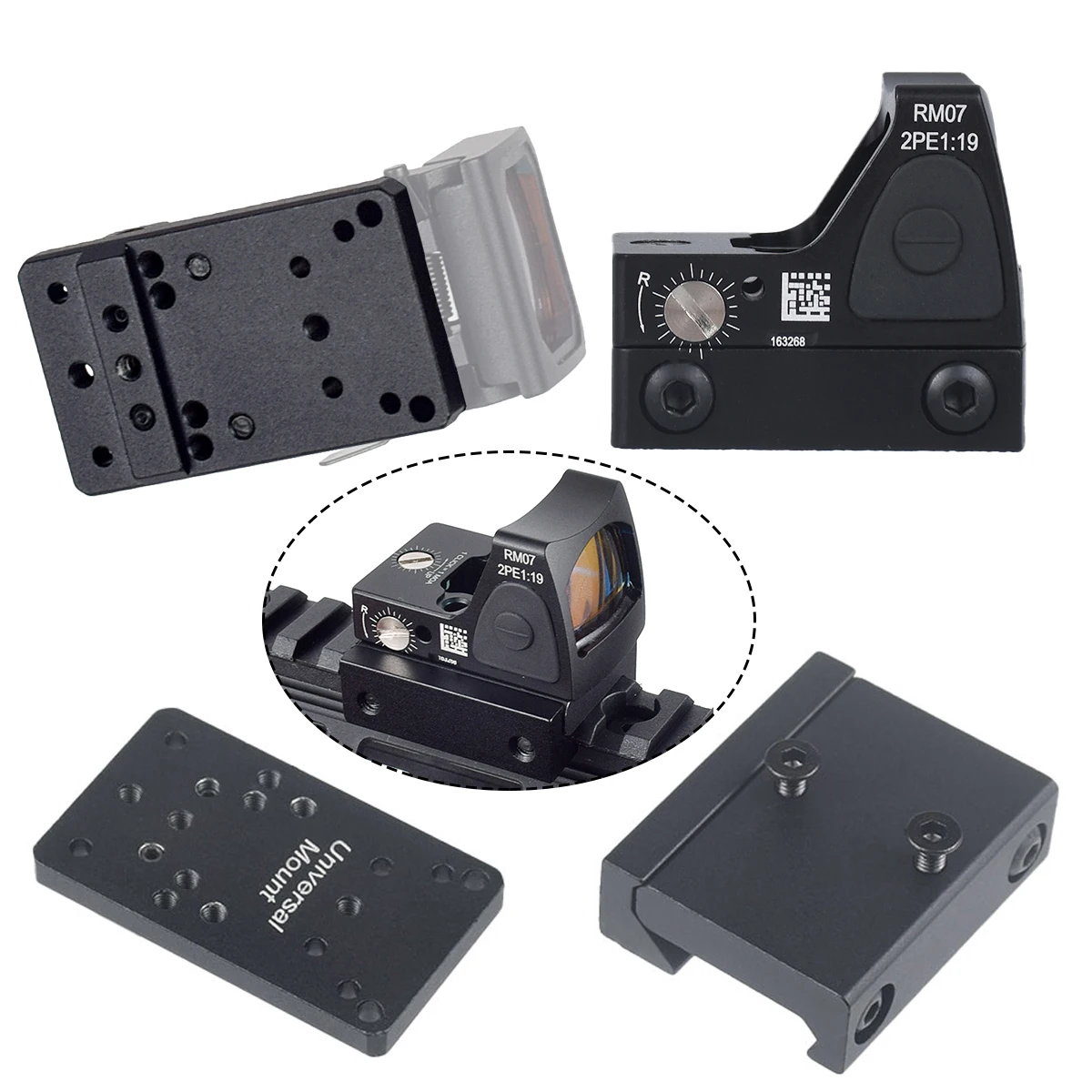 

Крепление для прицела с красной точкой, рефлекторное оптическое коллиматорное крепление для пистолета GLOCK, страйкбольного охотничьего прицела, крепление на рейку 20 мм