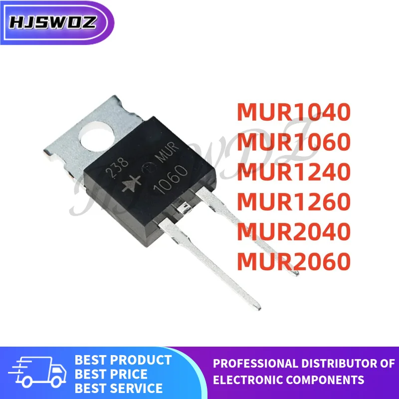 10PCS/LOT NEW MUR1060 MUR1040 MUR2040 MUR2060 MUR1260 MUR1240 TO-220 Fast recovery diode In Stock