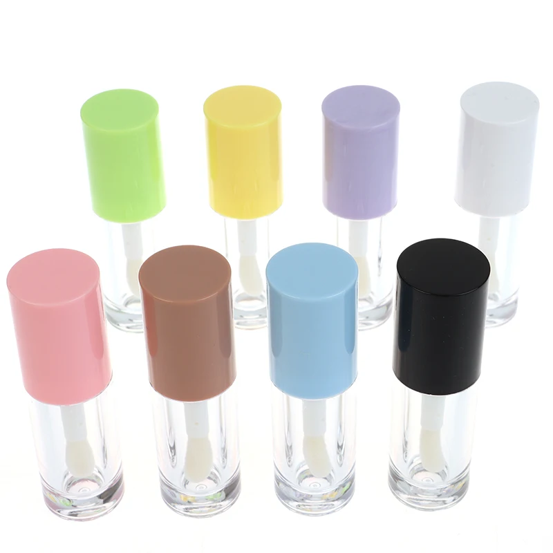 Tubo per lucidalabbra da 6ml Mini flacone per lucidalabbra portatile vuoto tubi per smalto per labbra trasparenti contenitore per imballaggio cosmetico rotondo per piccoli campioni