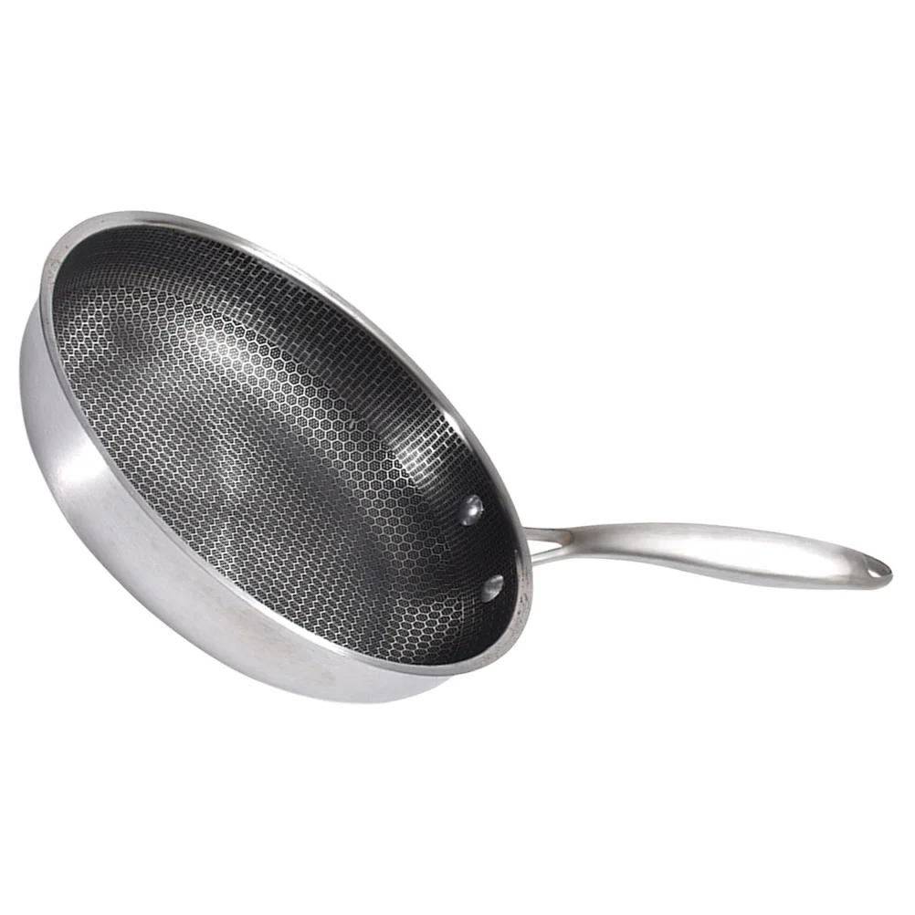 

Stainless Steel Frying Pan 30Cm Honeycomb Pan Nonstick Skillet Flat Bottom Fry Pan