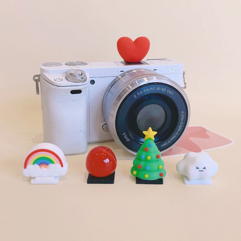 NEW 1PC SLR Camera Protection Cover For  200d xt30 xt4 5  Cute Love Cloud Dustproof Hot Shoe Cap