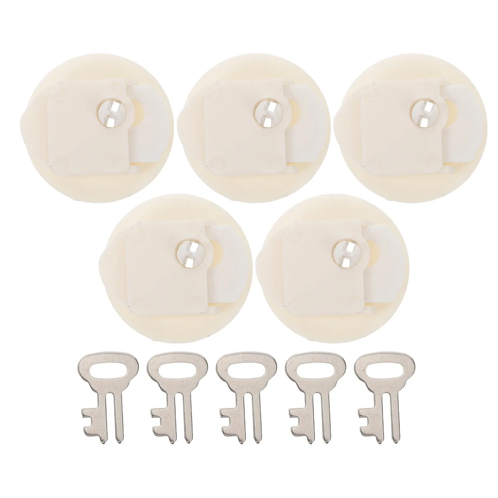 5Pcs Piggy Bank Stoppers Plastic Money Saving Jar Caps Locks Keys Coin Bank Closure Stopper Covers Secure Money Safe with Key