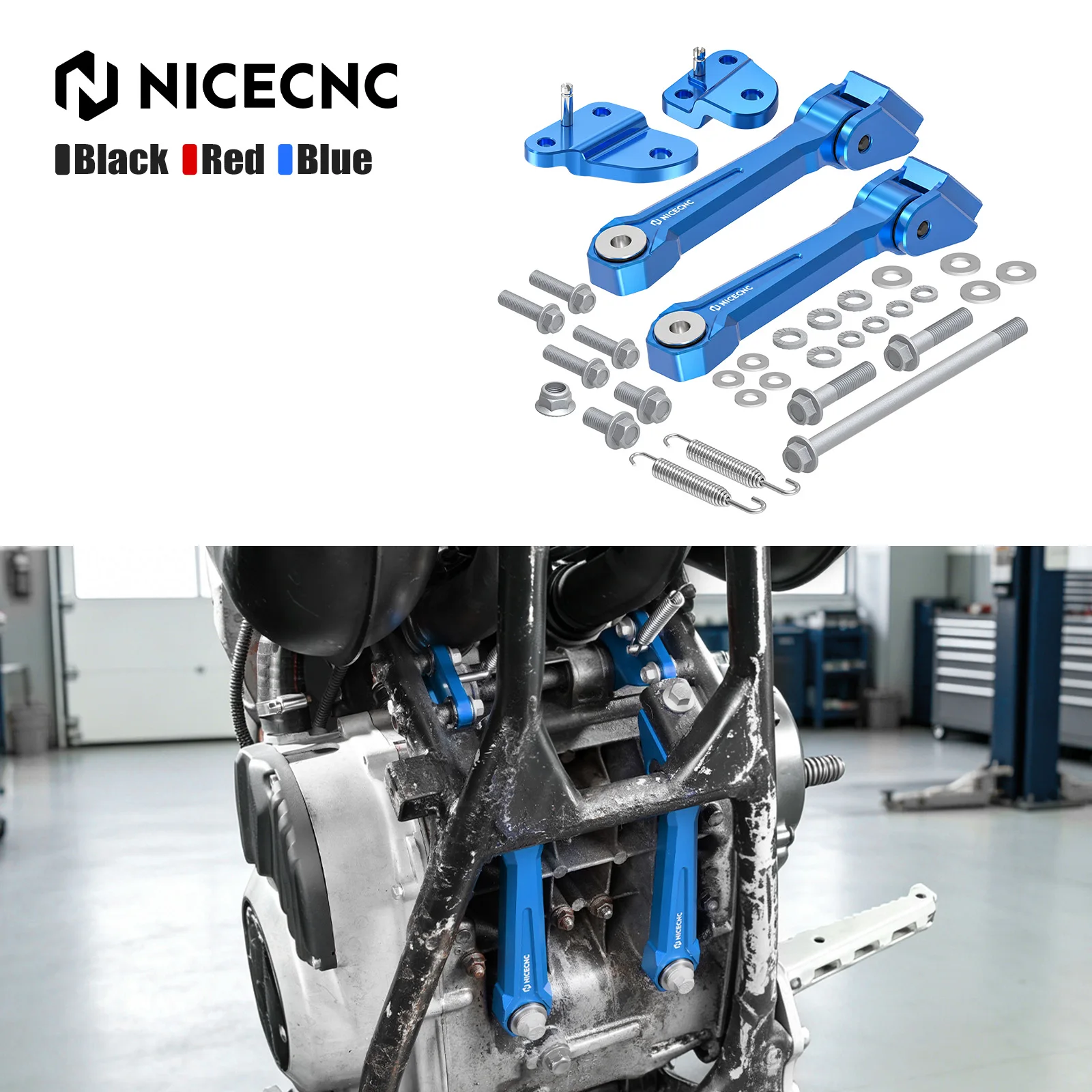 NICECNC For Yamaha Banshee YFZ350 1987-2006 Engine Motor Stay Mount Support Brackets Kit Aluminum Alloy ATV Accessories
