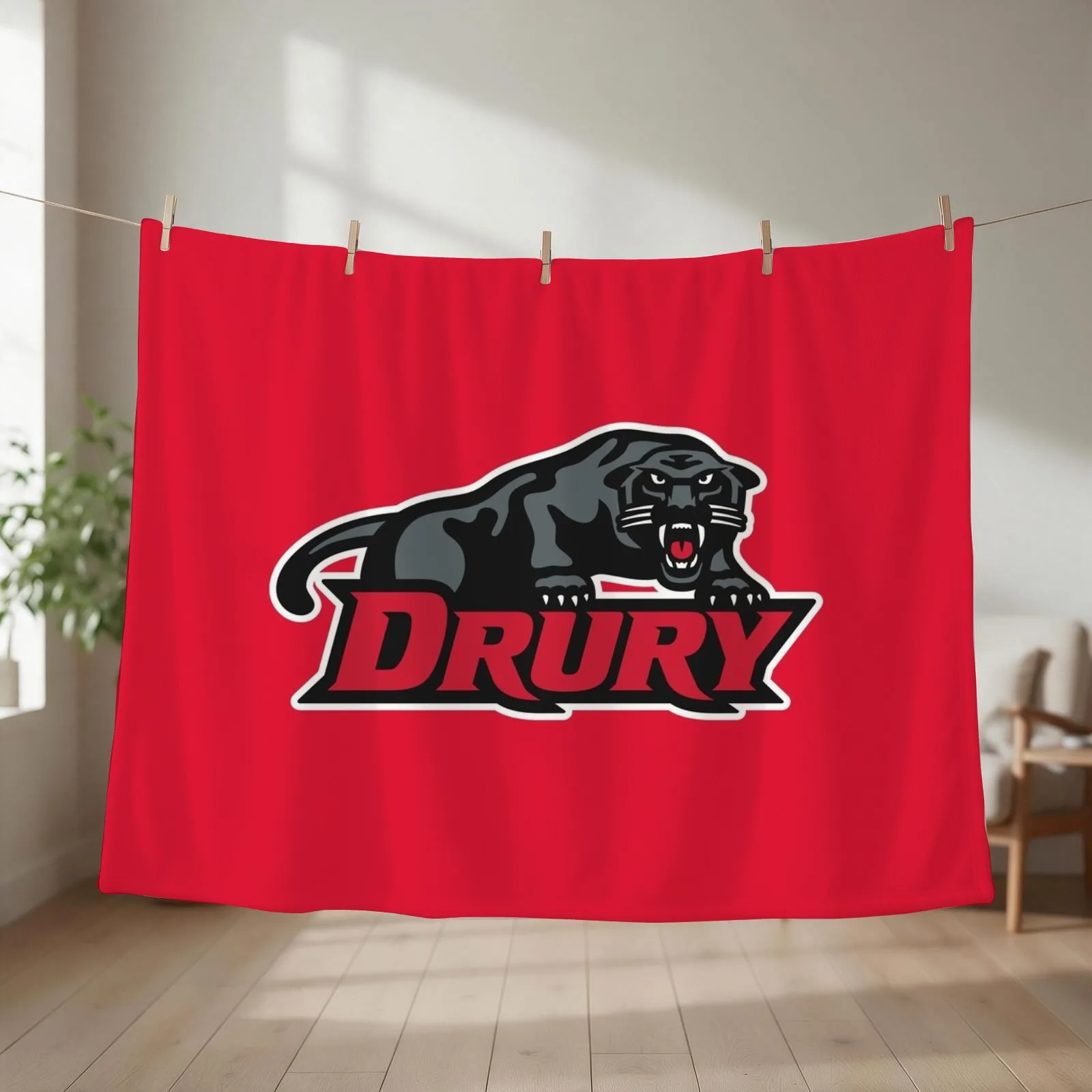 The Drury Athletics Throw Blanket couch cozy soft plush fuzzy picnic outdoor blanket