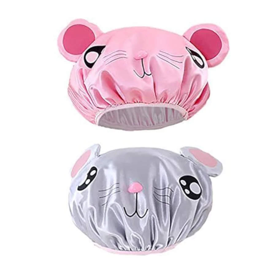 

Shower Cap, 2PCS Funny Cute Cartoon Bath Hat, Waterproof Shower Bath Caps, Elastic Bath Cap for Boys or Girls