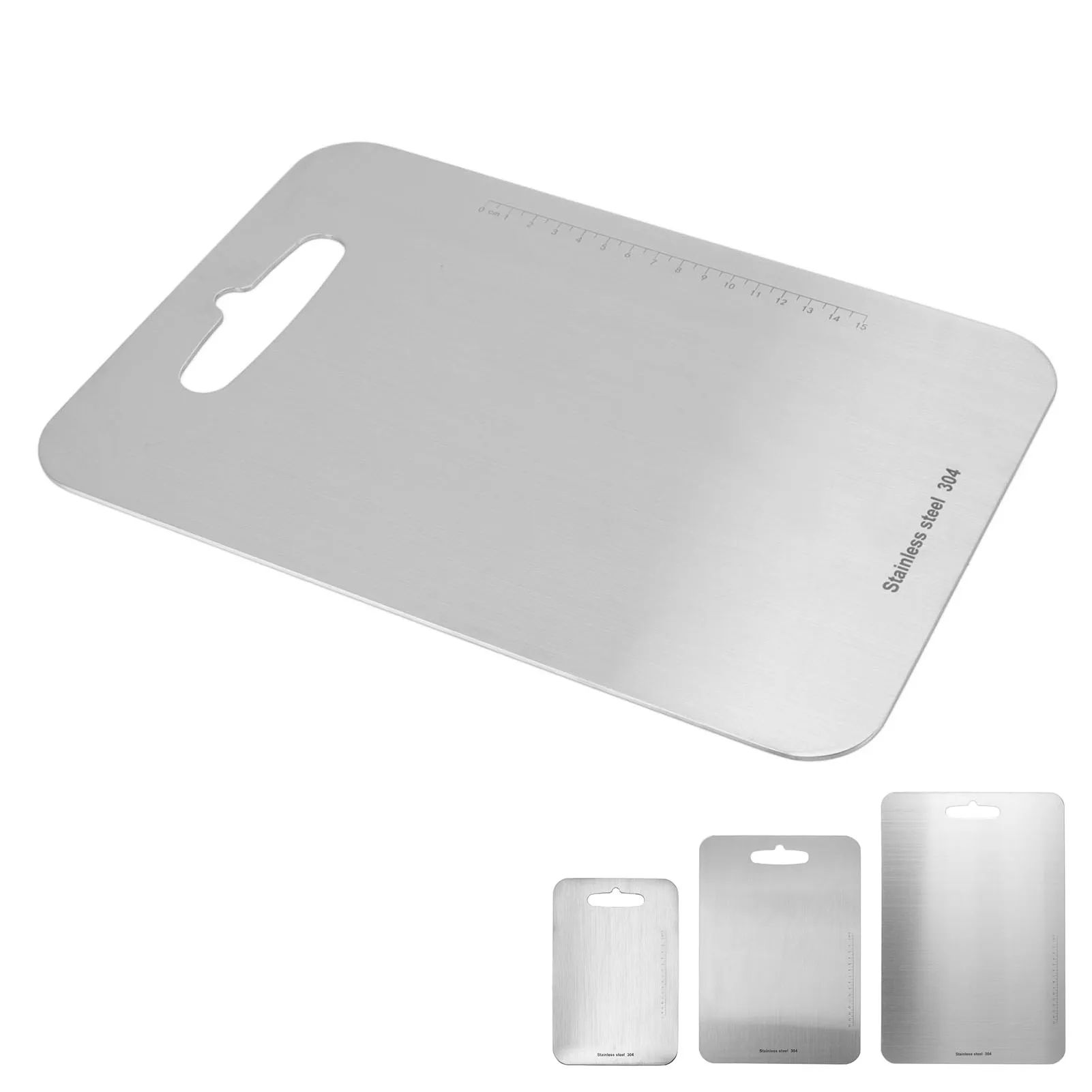 304 스테인리스 스틸 양면 도마 주방 가정용 도마 접시 트레이 빵 도마 주방 반죽 도마