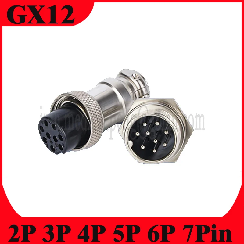 

GX12 2 3 4 5 6 7Pin Aviation Plug Socket Fixed Movable Sensor Threaded Bend Straight Connector Multiple Connection Methods