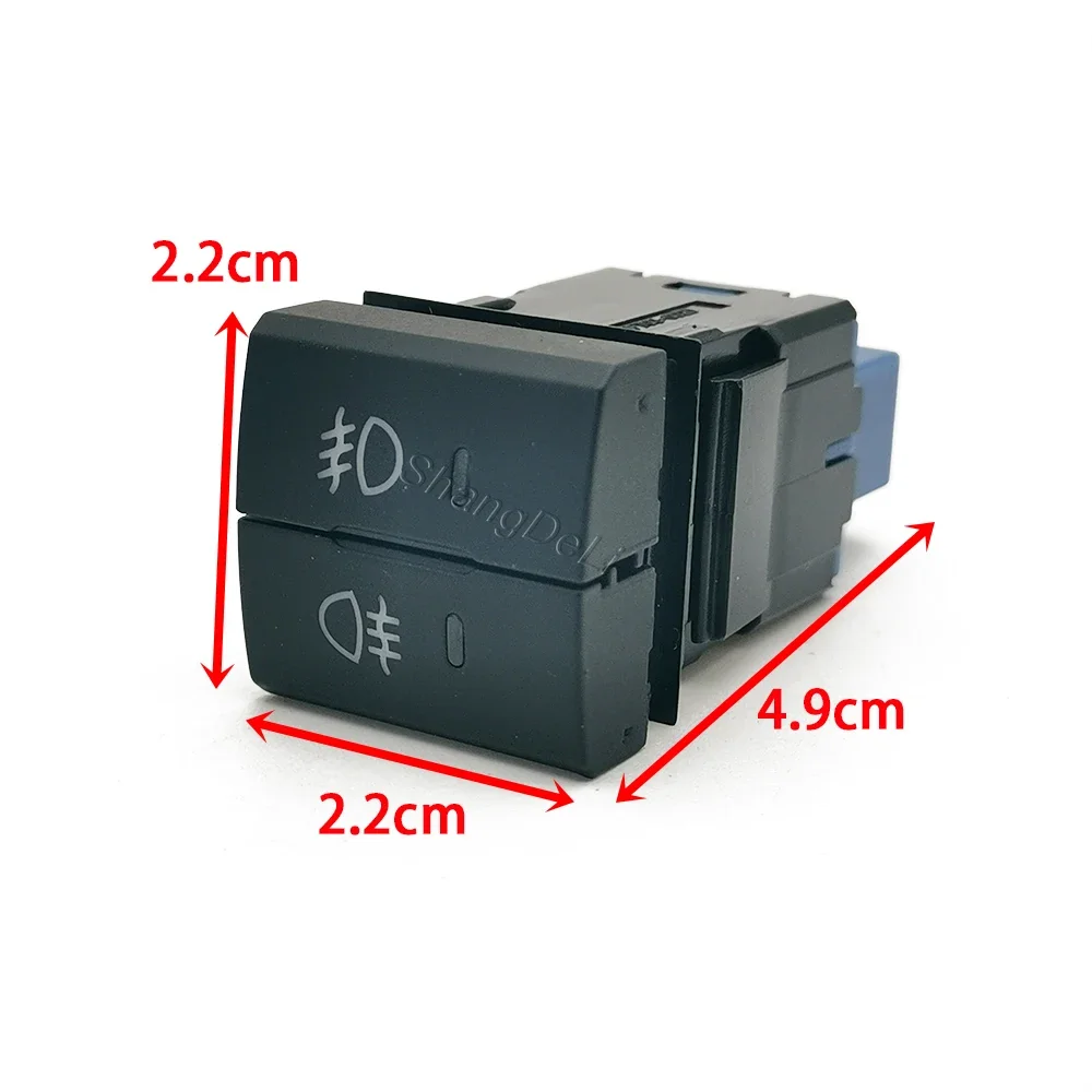 1PC Car Spotlight DRL LED Front Rear Fog Light Dual Switch Button with Wire Accessories Compatible for Toyota Prado Senna LC300
