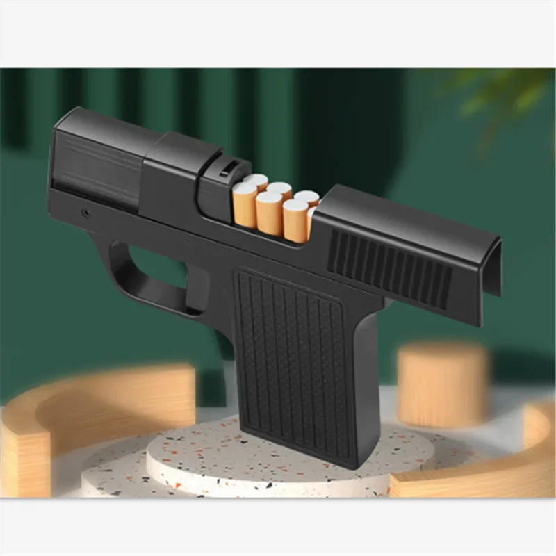 Encendedores estilo pistola con estuche para cigarrillos Jet Turb encendedor capacidad 10 Uds cigarrillo a prueba de viento encendedor de cigarrillos caja de regalos
