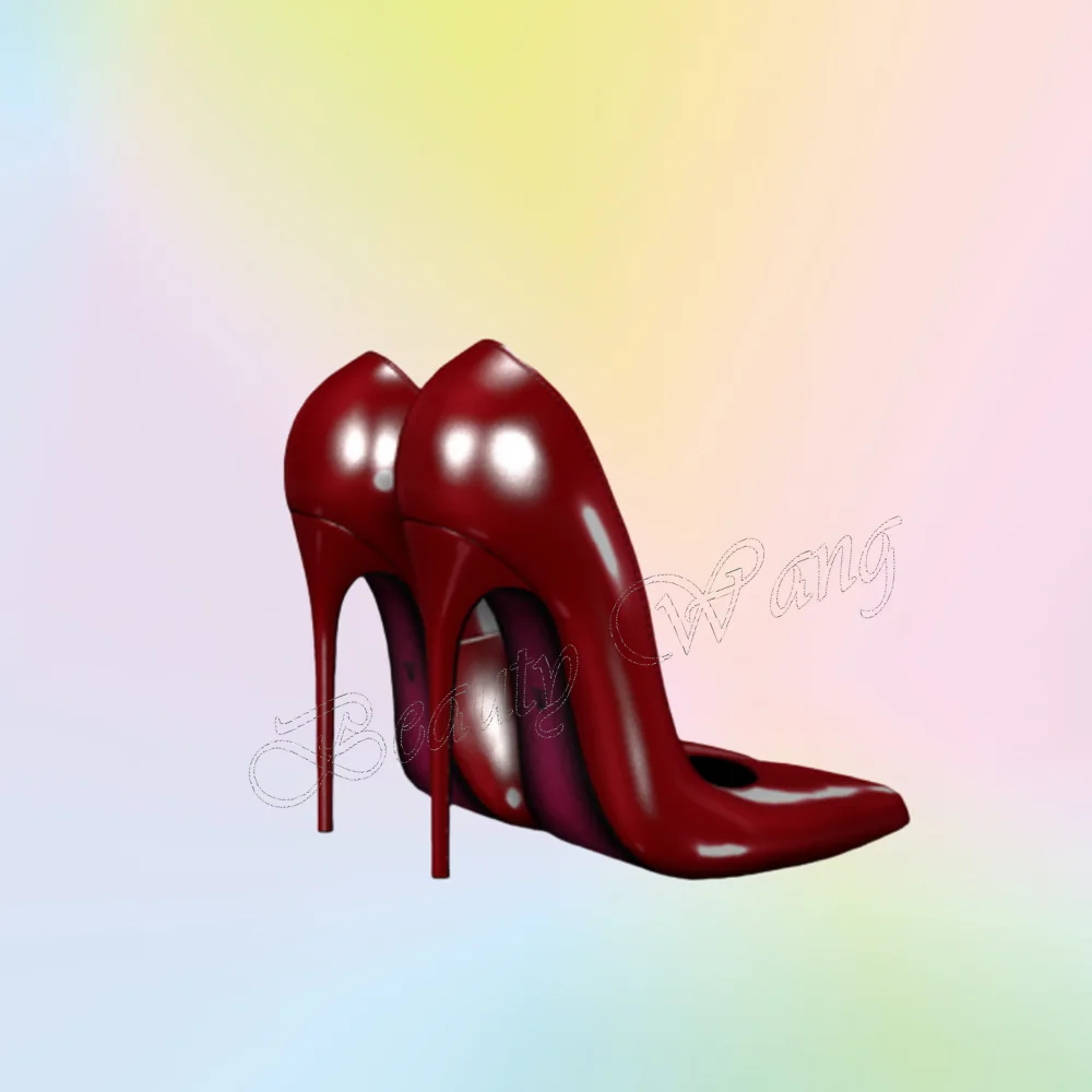 

Red Black Patent Pumps Slip on Shallow Sexy Shoes Cover Toe Stilettos High Heel Shoes for Women Shoes 2024 Zapatos Para Mujere