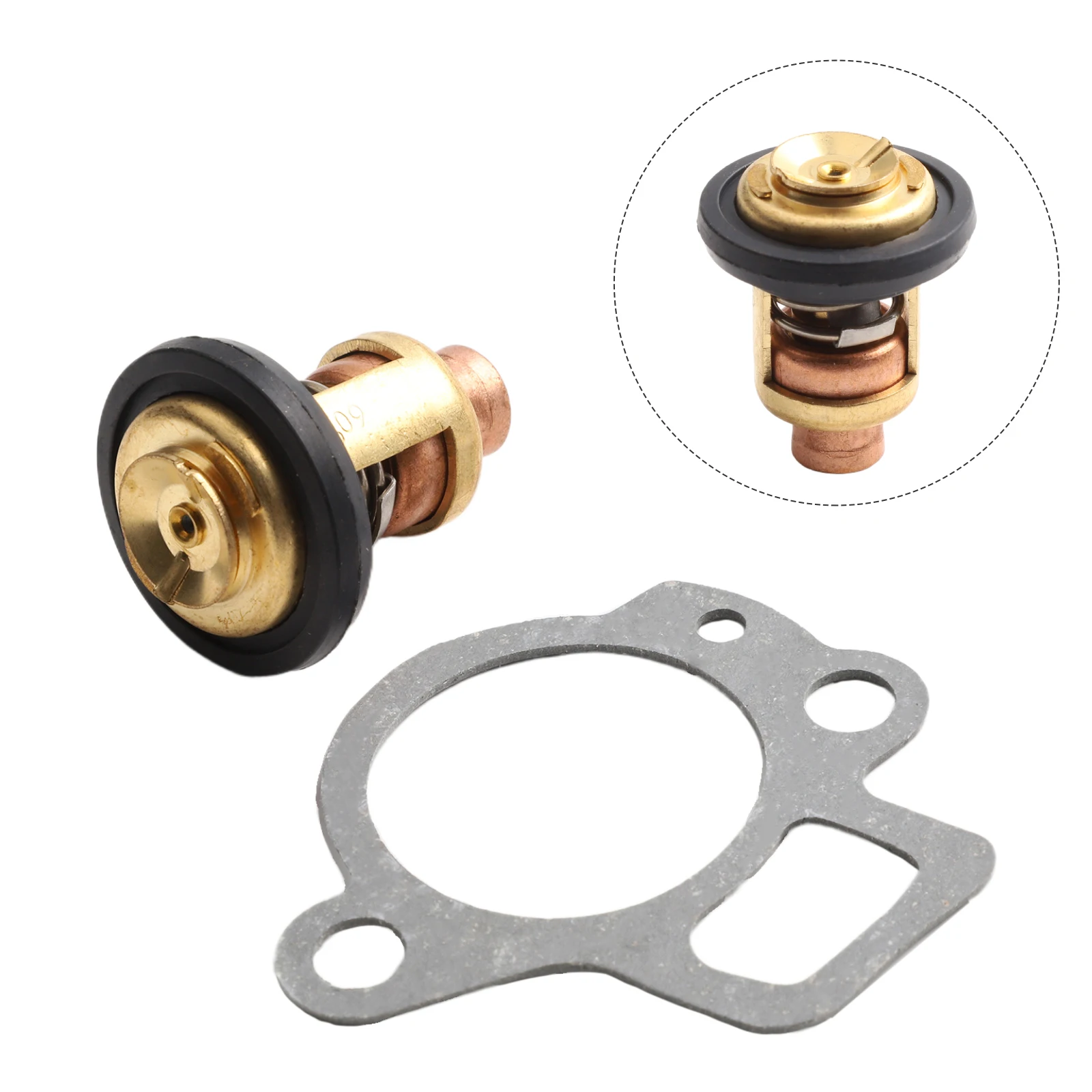 For Various Models 8-225hp 2001-up Thermostat Marine Environments Prevents Overheating Reliable Functionality For