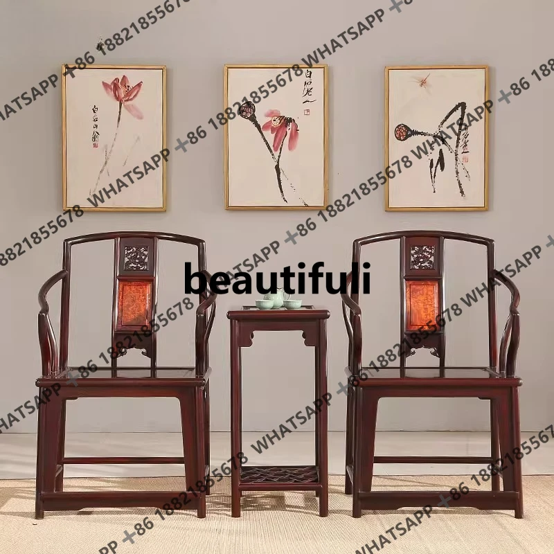 

Набор из трех предметов из кислой ветки, инкрустированный вишневым деревом, комбинированный журнальный столик, стул со старинной спинкой из цельного дерева