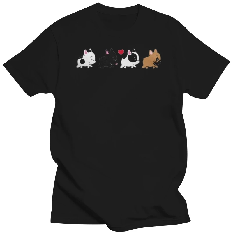 Men's Frenchie Family French Bulldog Dog Lover T Shirts Cotton Clothes Vintage Short Sleeve Tee Gift Idea T-Shirt Plus Size