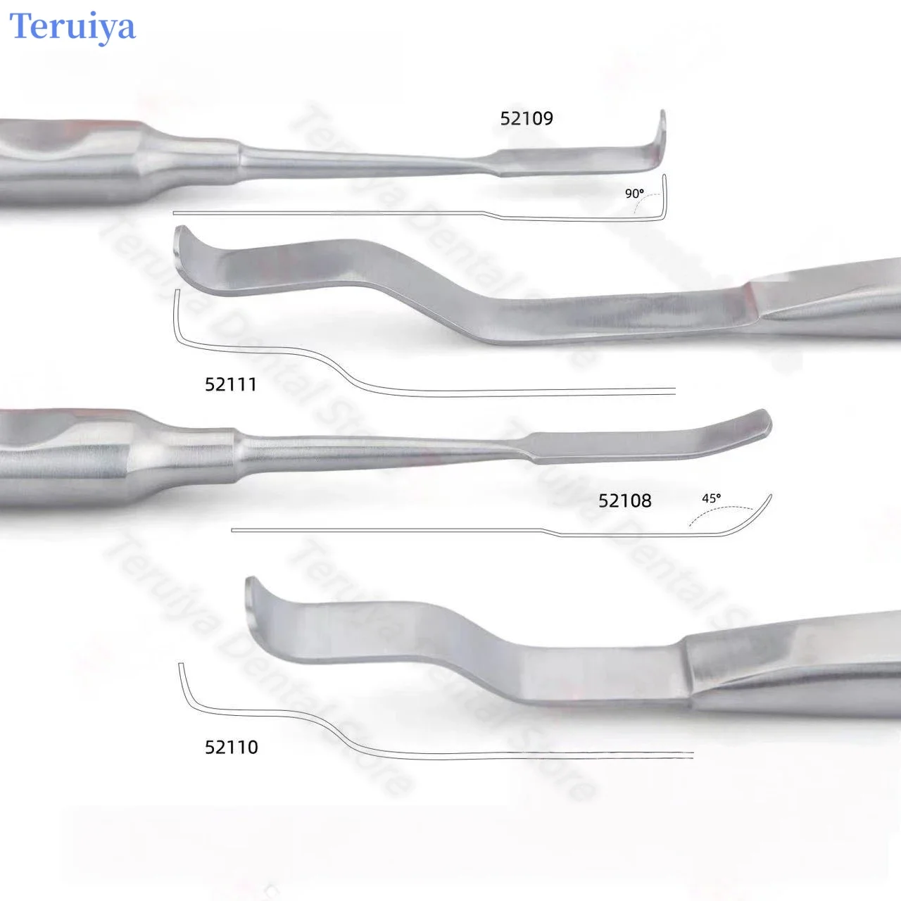 Stainless Steel Dental Deep Retractor - Straight/Curved Angle Hook for Implant & Maxillofacial Surgery