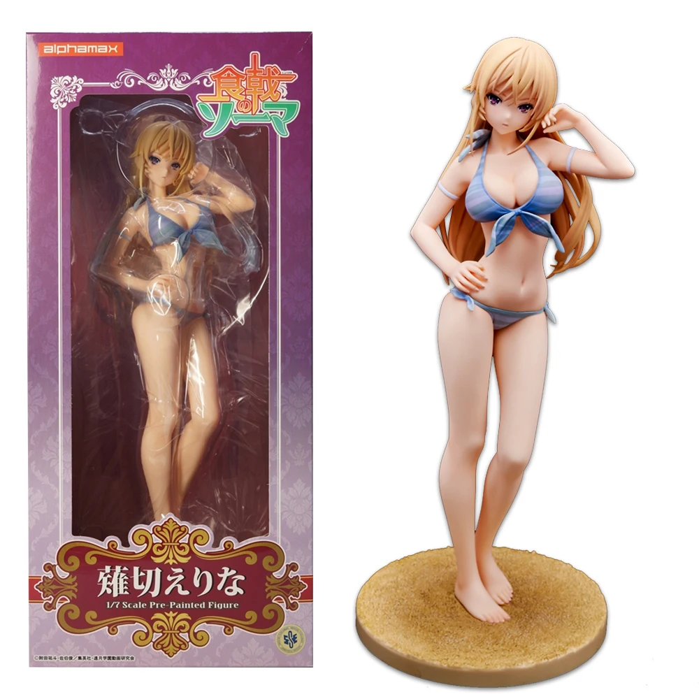 23CM Anime Food Wars! Shokugeki no Soma Nakiri erina Swimsuit Ver Figure Model Toy Gift Collection Action Figure PVC