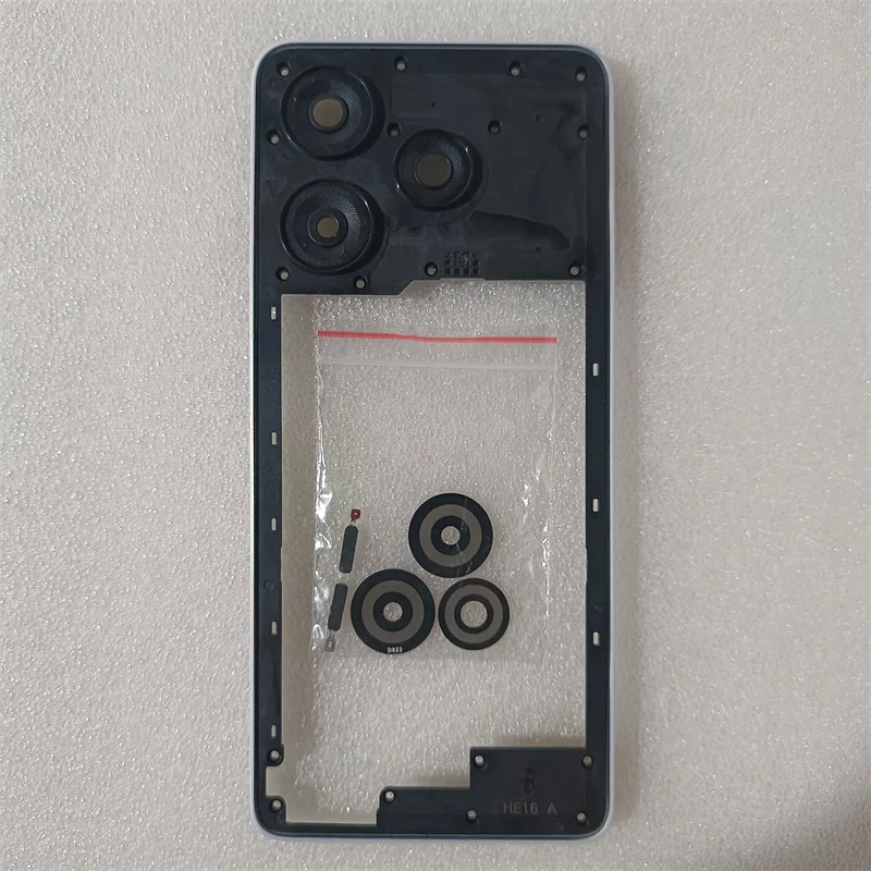 Środkowa Ramka Przednia + Szkło, Pokrywa Baterii, Tylna Obudowa z Klejem do Tecno Spark 10 Pro KI7 — zdjęcie produktu 5