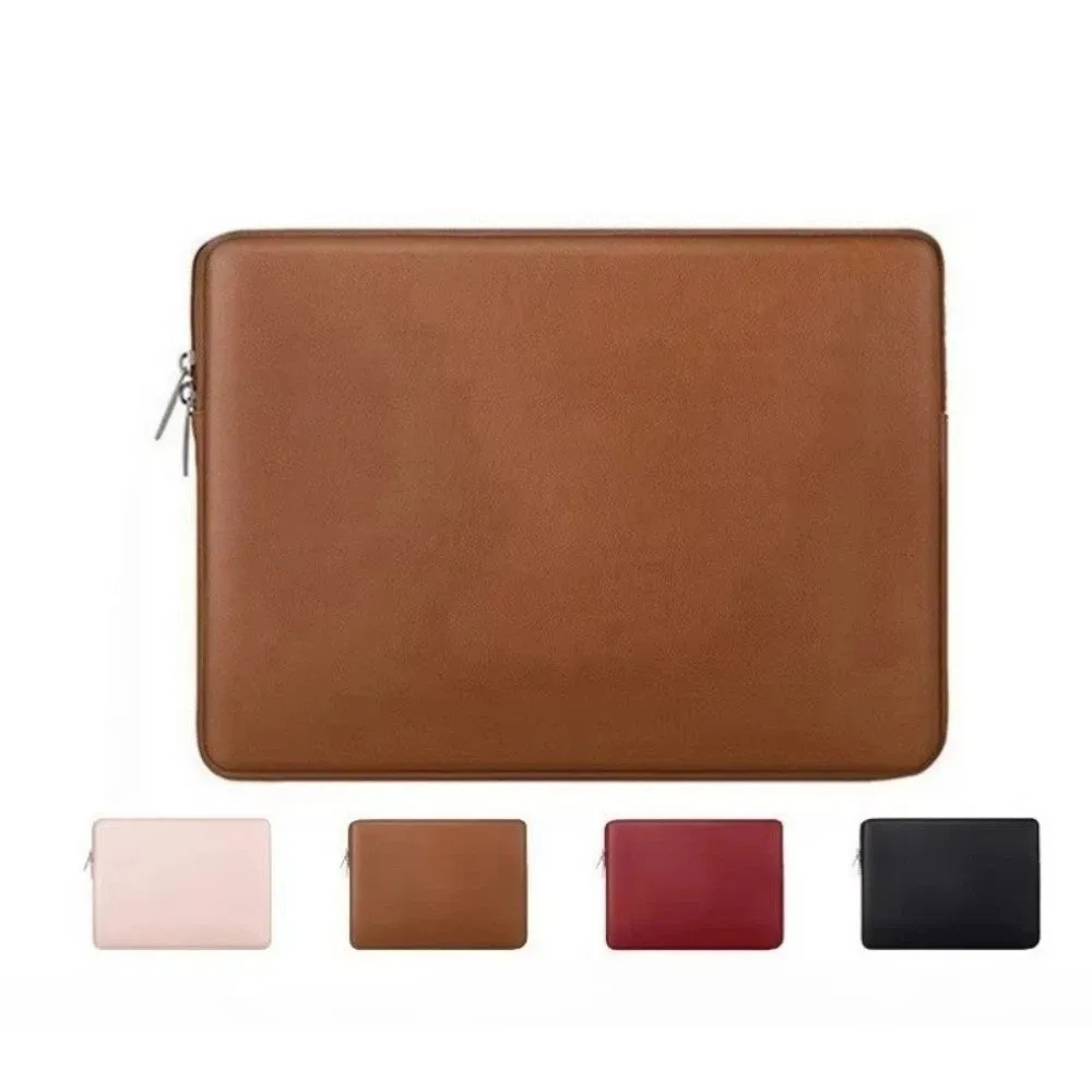 Simple 13/15.6 Inch Computer Bag PU Leather Liner Bag Laptop Bag Anti Fall Laptop Protection Cover Storage Tablet
