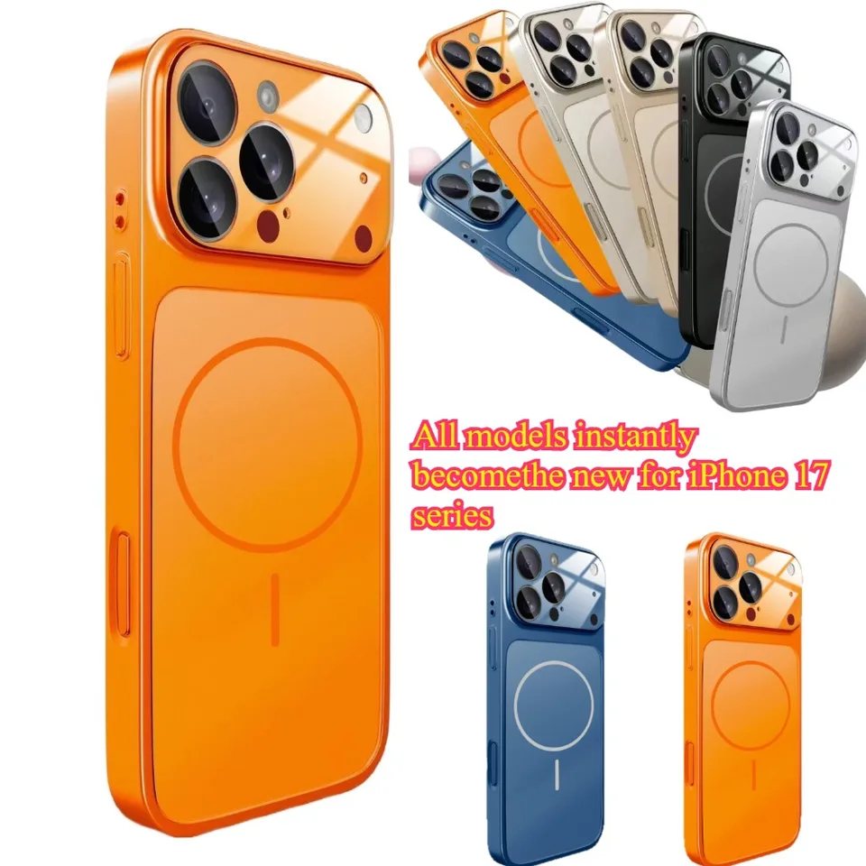 Funda Original de Vidrio con Acabado Mate Nano para iPhone 17 Pro Max Air 16 15 14 13 12 11 Magnética para Carga Inalámbrica Magsafe Armor
