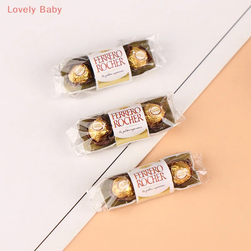 1Pcs Dollhouse Simulation Mini Chocolate Dollhouse Food Decoration Toy Dolls House Accessories Pretend Play Toys