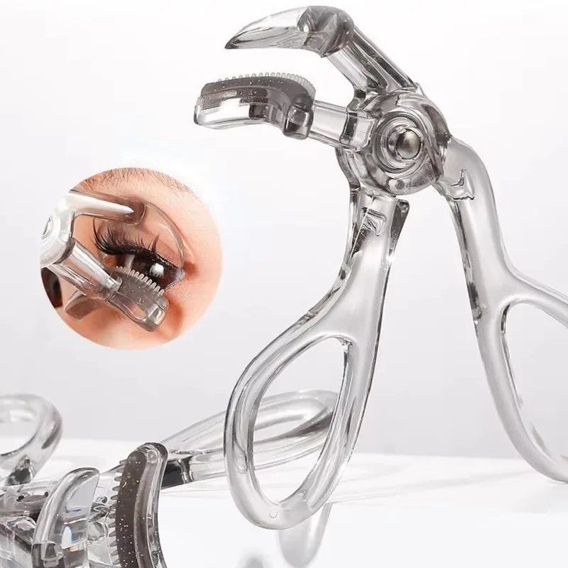 Portable Wide Angle Eyelash Curler Built-in Comb for All Eye Shapes, Beginner Friendly No Battery Travel Makeup Tool