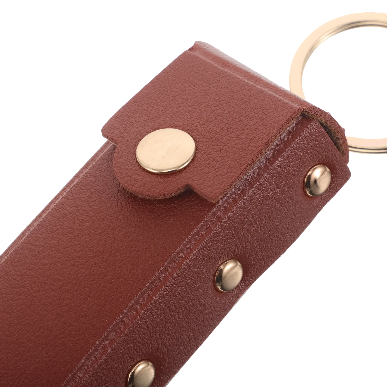 Portachiavi Porta Rossetto alla Moda, Custodia Leggera in PU con Anello Portachiavi, Design Compatto per Viaggi e Uso Quotidiano, Contenitore per Lucidalabbra