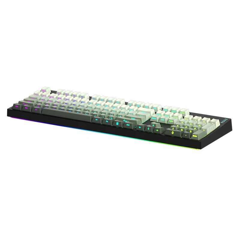 

Gaming Keyboard 104 Keys Blue Switches Backlit Keyboard for Gamer RGB Laptop Black