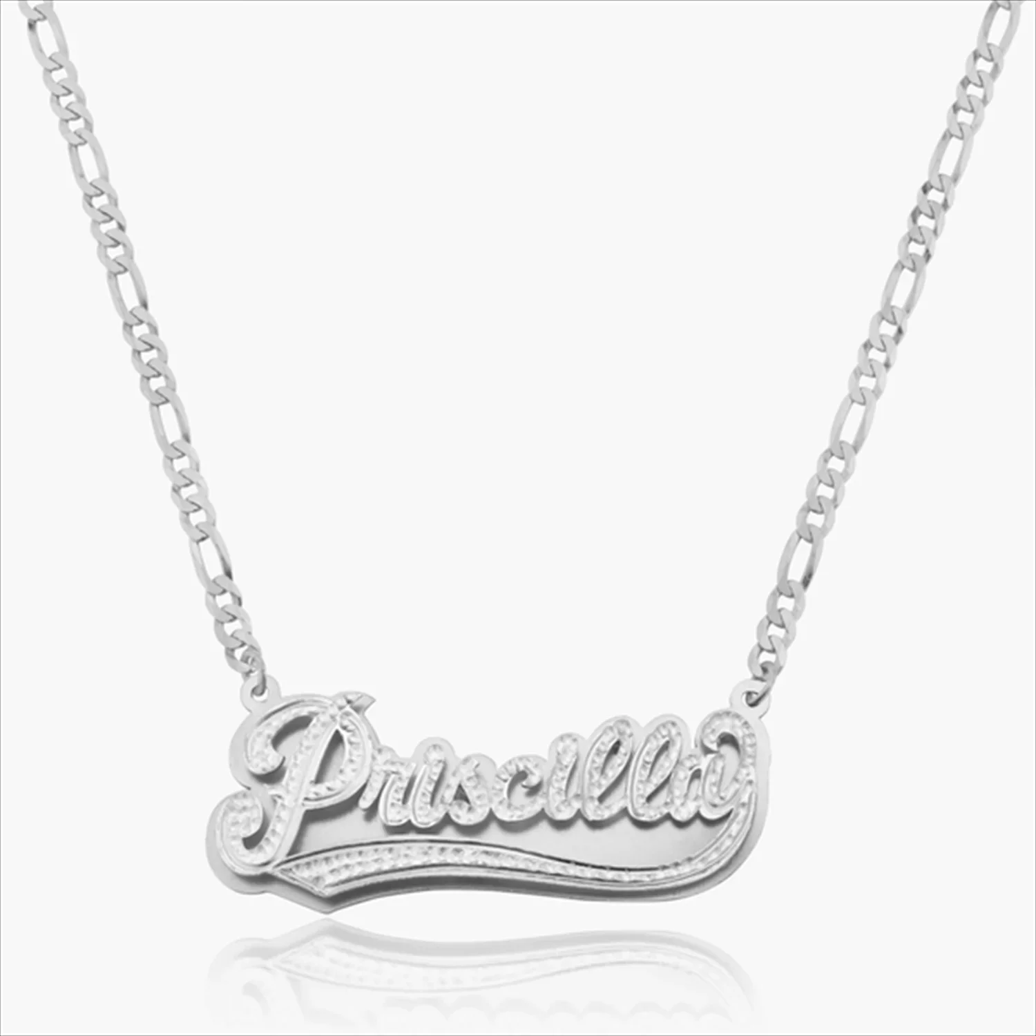 DOUBLE PLATED VARSITY NAME NECKLACE Personalized 3D Nameplate 18K Gold Plated Pendant Custom Two Tone Jewelry Gift For Female